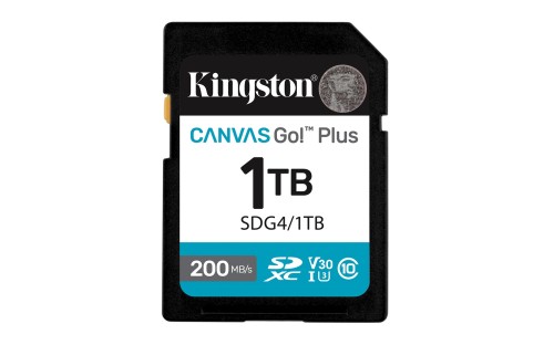 Karta pamięci Kingston Canvas Go Plus SDG4/1TB (1TB; Class U3, V30; Karta pamięci) - 2624020