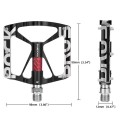 Zestaw pedałów rowerowych Rockbros 37213071001 ze stopu aluminium - czarne - 2624807
