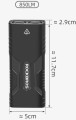 Lampka rowerowa Rockbros 24310002001 850 lm z funkcją powerbanku + kabel USB-C - USB-A - czarna - 2624826