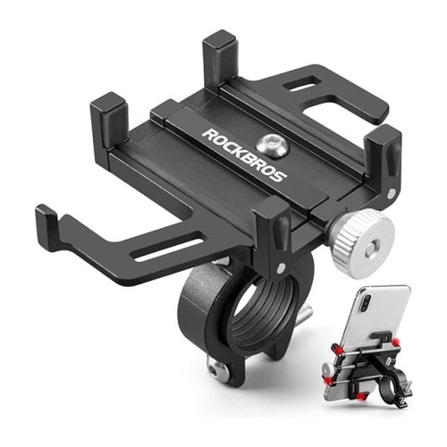 Uchwyt rowerowy Rockbros 699-BK ze stopu aluminium do telefonu - czarny - 2624921