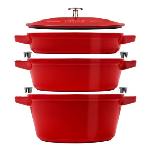 Staub La Cocotte Okrągły Żeliwo Naczynie do pieczenia - ZESTAW 3 SZTUK - 1972282