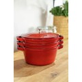 Staub La Cocotte Okrągły Żeliwo Naczynie do pieczenia - ZESTAW 3 SZTUK - 2626431