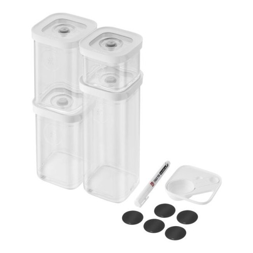 ZWILLING 1025971 Prostokątny Pojemnik 2,445 l Przezroczysty, Biały 6 szt. - 2626906