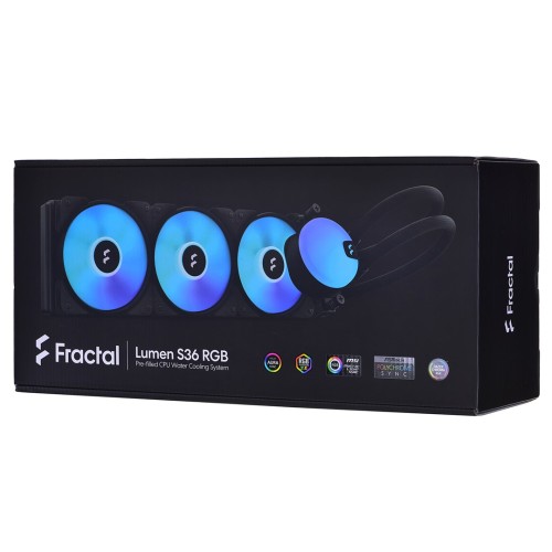 Fractal Design Lumen S36 v2 RGB Procesor Chłodnica cieczy all-in-one 12 cm Czarny 1 szt. - 1886495
