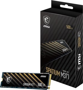 Dysk SSD MSI SPATIUM M371 500GB PCIe Gen3x4 NVMe M.2 2280 (2200/1150 MB/s) 3D NAND