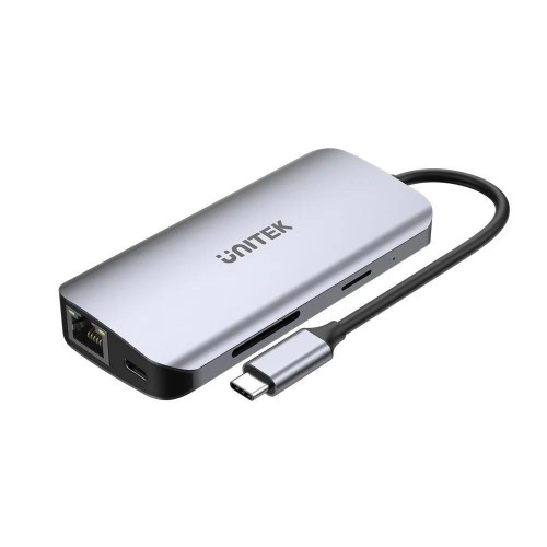 UNITEK AKTYWNY HUB USB-C 2X HDMI 4K, RJ45, PD 100W - 2631110