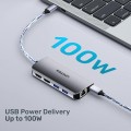 UNITEK AKTYWNY HUB USB-C 2X HDMI 4K, RJ45, PD 100W - 2163151