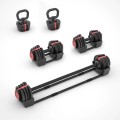 Zestaw regulowanych sztangielek HMS SGR18 PRO SET 3w1 41 kg - 2171822