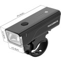 Lampka rowerowa przednia Rockbros 24510003001 260 lm + kabel USB-C - USB-A - czarna - 2624828