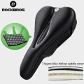 Żelowy pokrowiec na siodełko rowerowe Rockbros LF047-S z silikonu rozmiar M - czarny - 2624872
