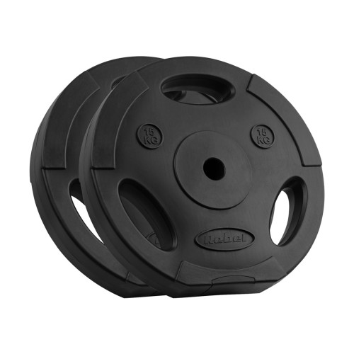 Zestaw obciążeń bitumicznych 2x15kg, otwór 31mm, talerz z uchwytami, REBEL ACTIVE - 2609374