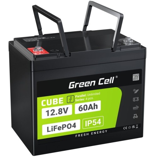 GREEN CELL AKUMULATOR LIFEPO4 CUBE 60AH 12V/12.8V 768WH LFPGC12V60AH - 2611295