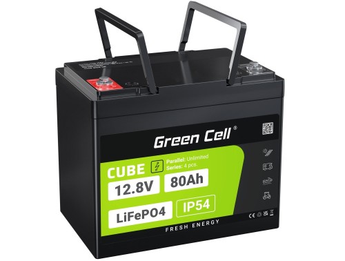 GREEN CELL AKUMULATOR LIFEPO4 CUBE 80AH 12V/12.8V 1024WH LFPGC12V80AH - 2611251