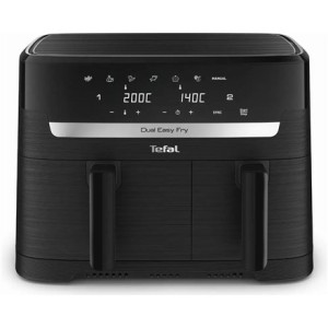 TEFAL Dual Easy Fry Essential Airfryer EY901N, 2700 W, 8.3 L, Juodas