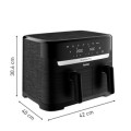 TEFAL Dual Easy Fry Essential Airfryer EY901N, 2700 W, 8.3 L, Juodas - 2626338