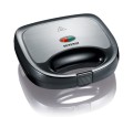 SEVERIN SANDWICH-TOSTER, STAL, PŁYTY Z POWŁOKĄ ANTYADHEZYJNĄ, ŁATWE CZYSZCZENIE, GUMOWE NÓŻKI, MOC 600W SA2969 - 2636087
