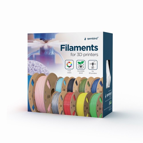 GEMBIRD FILAMENT PLA 1.75MM, 1KG, KOLOR SZARY - 2549254