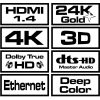 Kabel HDMI Savio CL-01 1,5m, czarny, złote końcówki, v1.4 - 1038366