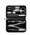 Zestaw podróżny Zwilling Twinox – czarne, skórzane etui, 8 elementów - Czarny - 2636515