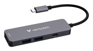 Hub USB Verbatim Multi Port Essentials USB-C PD, USB-A 3.0, USB-A 2.0, HDMI