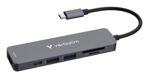 Hub USB Verbatim Multi Port Essentials USB-C PD, USB-A 3.0, USB-A 2.0, HDMI, SD/microSD - 2631094
