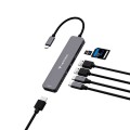 Hub USB Verbatim Multi Port Essentials USB-C PD, USB-C, 2xUSB-A 3.0, HDMI, SD/microSD - 2631105