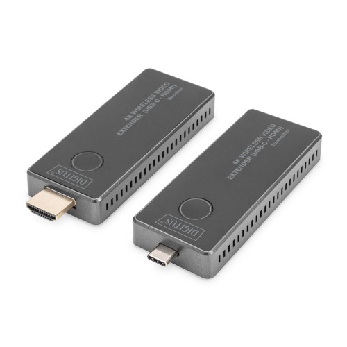 Przedłużacz/Extender DIGITUS USB-C - HDMI bezprzewodowy 30m UHD 4K30Hz audio (zestaw) - 2287423