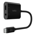 BELKIN ADAPTER USB-C - MINIJACK, USB-C 60W M/F, CZARNY - 2549609