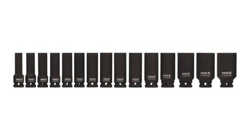 Nasadki udarowe YT. 15 części 1/2" długość 1055 10-32mm - 2630271