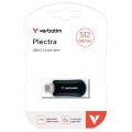 Pendrive Verbatim Plectra 512GB USB-C 3.0 Black - 2630912
