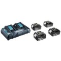 MAKITA ZESTAW ZASILAJĄCY 18V (BL1850Bx4+DC18RD) MAKPAC - 1907992