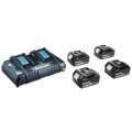 MAKITA ZESTAW ZASILAJĄCY 18V (BL1850Bx4+DC18RD) MAKPAC - 2637890