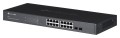 TP-Link Omada SG2218 łącza sieciowe Zarządzany L2/L2+ Gigabit Ethernet (10/100/1000) 1U Czarny - 2260198