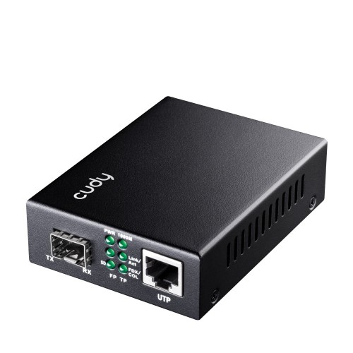 Cudy MC220 konwerter sieciowy 1000 Mbit/s 1310 nm Pojedynczy Czarny - 2629045