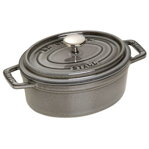 Garnek żeliwny owalny Staub - 1 ltr, Grafitowy - 2639873