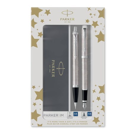 Parker 2183058 zestaw piór Srebrny 2 szt. - 2638053