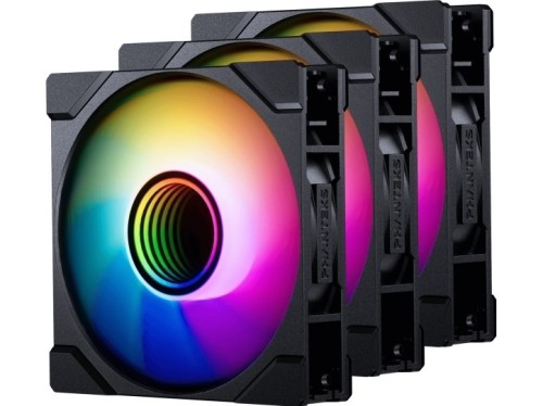 Wentylator PHANTEKS M25 Gen2 PWM D-RGB Lüfter, 3er-Pack - Reverse Blade, 120mm, schwarz - 2640896