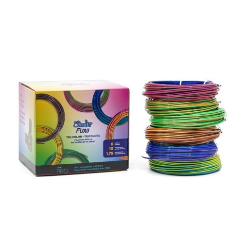 3DOODLER 6 SZPUL PO 10 M Z 3 ŻYWYMI KOMBINACJAMI KOLORÓW FILAMENTU PLA 1,75 MM DO 3DOODLER FLOW FLOW-TRIFILLS - 2641197