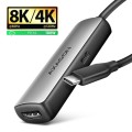 Axagon RVC-HI8KPD, USB-C -> HDMI 2.1 redukce / adaptér, 8K/60Hz, 4K/144Hz, HDR10+, PD100W 0,16 m USB Type-C HDMI + USB Type-C - 2587557