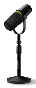 Shure MV7+-K-BNDL - Mikrofon lektorski/wokalny ze złączem XLR/USB-C Czarny + statyw biurkowy GATOR