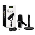 Shure MV7+-K-BNDL - mikrofon lektorski/wokalny ze złączem XLR/USB-C, czarny + statyw biurkowy GATOR - 2641794