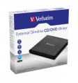 Verbatim External Slimline CD/DVD Writer dysk optyczny DVD±RW Czarny - 2630102