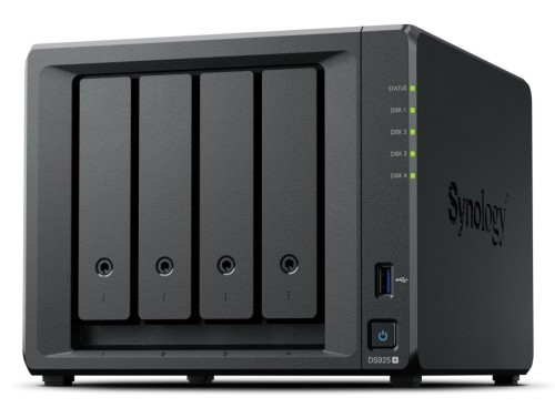 NAS Synology DS925+; Tower; 4x (3.5" SATA HDD); AMD Ryzer V1500B; 4 GB DDR4 ECC SODIMM (max. 32GB) - 2642462
