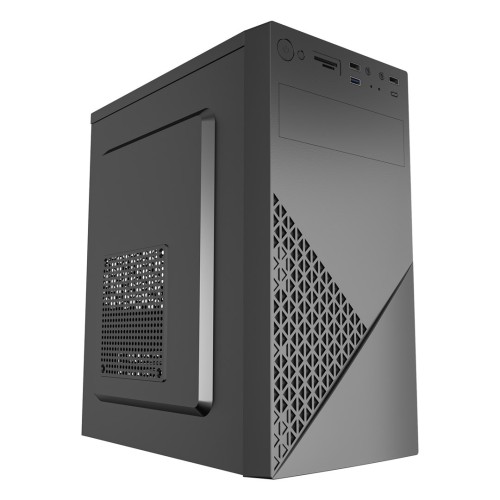 GEMBIRD OBUDOWA FORNAX K170 MINI-TOWER (1X USB 3.1, 2X USB 2.0, 1X USB TYP-C, CZYTNIK KART, 2X MINIJACK) CZARNA - 2642764