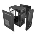 GEMBIRD OBUDOWA FORNAX K170 MINI-TOWER (1X USB 3.1, 2X USB 2.0, 1X USB TYP-C, CZYTNIK KART, 2X MINIJACK) CZARNA - 2642771
