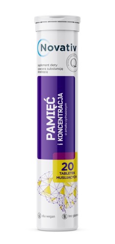 Novativ Pamięć i koncentracja tabletki musujące 20 szt - 2642990