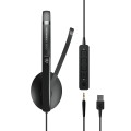 EPOS ADAPT 135 USB II Zestaw słuchawkowy Przewodowa Opaska na głowę Biuro/centrum telefoniczne USB Typu-A Czarny - 2631347