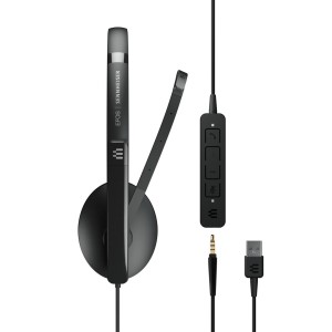 Zestaw słuchawkowy EPOS ADAPT 135 USB II Przewodowa Opaska na głowę Biuro/centrum telefoniczne USB Typu-A Czarny