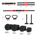Zestaw ciężarów 6w1 HMS SGN130 (sztanga, sztangielki i kettlebell) 30kg (WYPRZEDAŻ) - 2643758