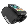 Wozinsky torba rowerowa na ramę + odczepiany pokrowiec na telefon do 6,5" 1,5l czarna (WBB7BK) - 2643843
